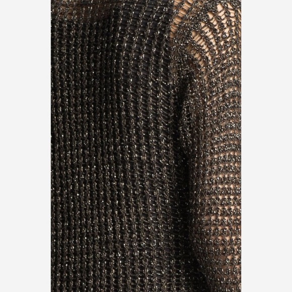 Eileen Fisher Mesh Knit Hi-Lo Cardigan Sweater - Picture 7 of 13